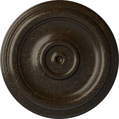 Ekena Millwork Traditional Ceiling Medallion (Fits Canopies up to 2 3/4"), 12"OD x 1"P, Stone Hearth Crackle CM12TRSHC